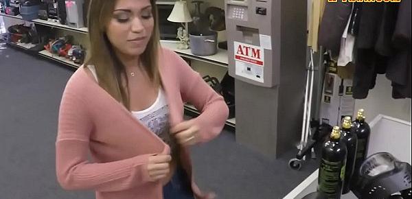  Sexy amateur gets railed at the pawnshop
